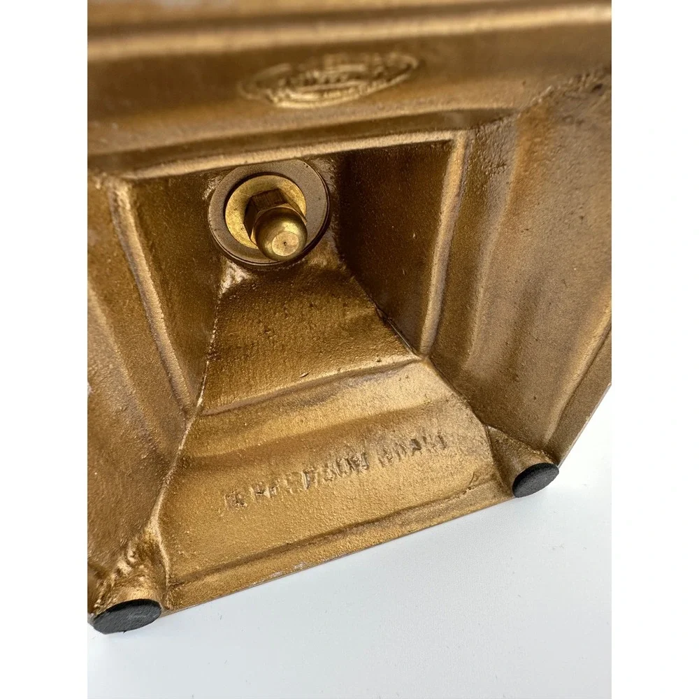 Jefferson Brass 8 Inch Heavy Polished Brass Candlesticks Pair Square Base Set 2